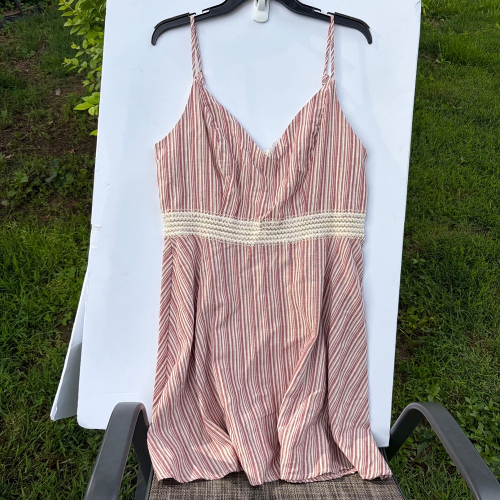 Speechless Red White Striped Lace Waist Sundress XXL JB05353L21‎